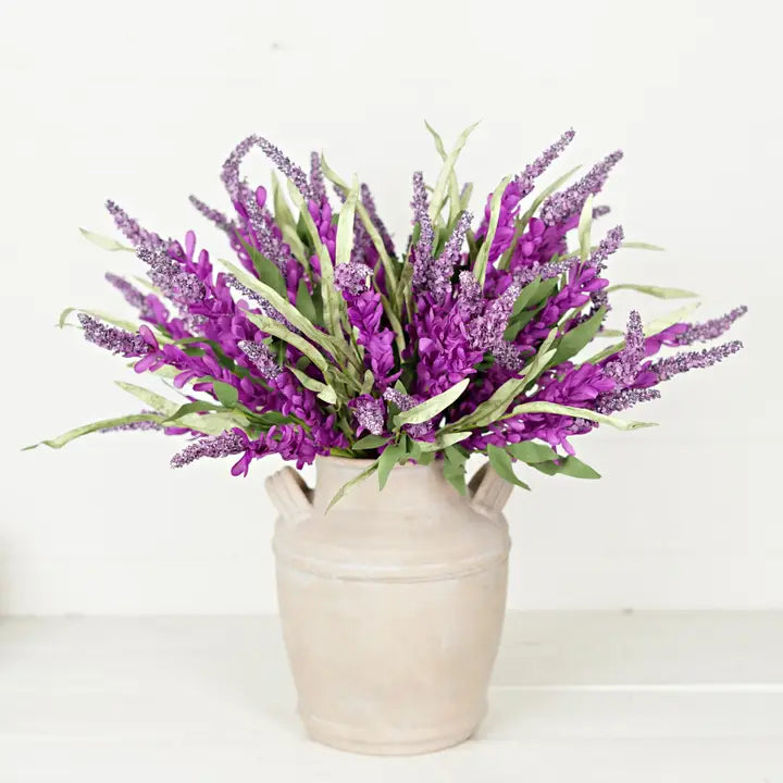 Bush-Purple Cluster Flowers with Heather