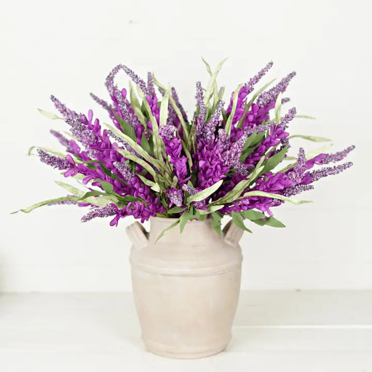 Bush-Purple Cluster Flowers with Heather
