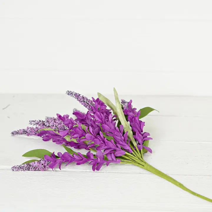 Bush-Purple Cluster Flowers with Heather